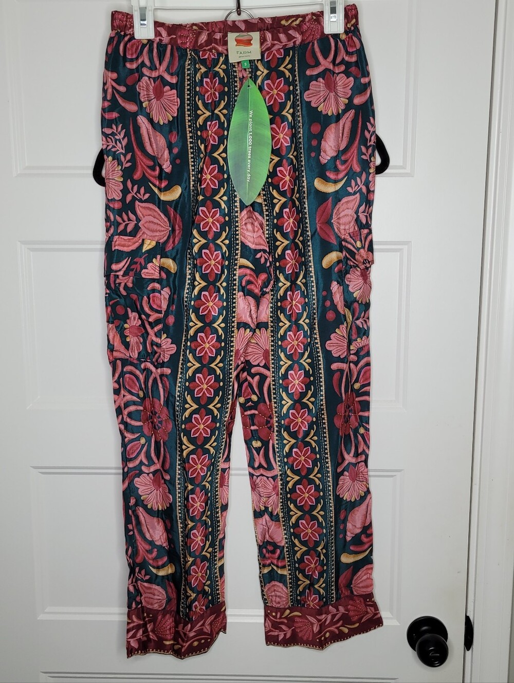 NWT Farm Rio Seashell Tapestry Pants w Pockets Size S